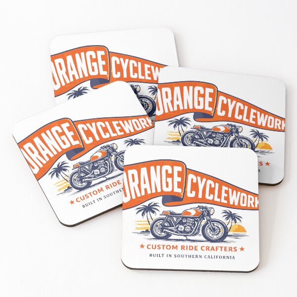 Item preview, Orange Cycleworks Custom Motorcycle T-Shirt designed and sold by Matinez Pink.