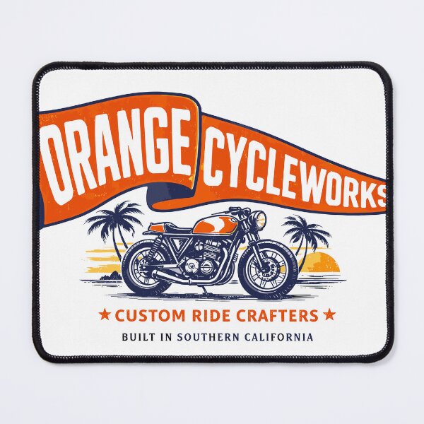 Item preview, Orange Cycleworks Custom Motorcycle T-Shirt designed and sold by Matinez Pink.