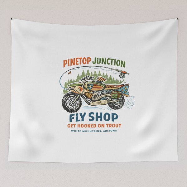 Item preview, PineTop Junction Fly Shop T-Shirt designed and sold by Matinez Pink.