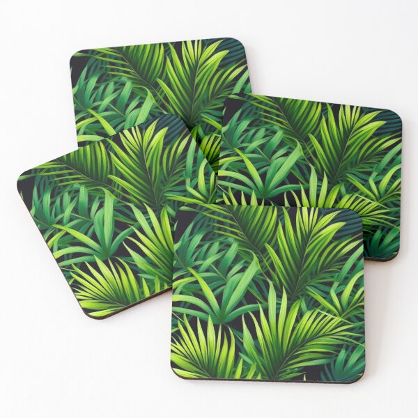 Item preview, Green Palm Leaf Tropical Pattern designed and sold by Vileprint.