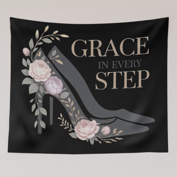 Item preview, Grace In Every Step Feminine Heels Floral Elegant Design designed and sold by YourTrendyTees.