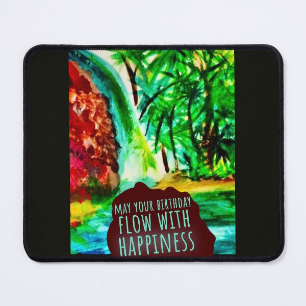 Item preview, May your Birthday Flow with Happiness designed and sold by MyBottomShelf.