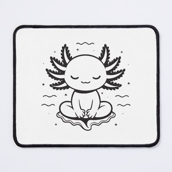 Item preview, Cute Kawaii Axolotl Yoga Meditation Zen Lotus Pose Sticker designed and sold by CutRootCo.