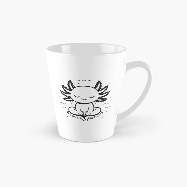 Aperçu de l'œuvre Autocollant mignon kawaii axolotl yoga méditation zen posture du lotus créée et vendue par CutRootCo.