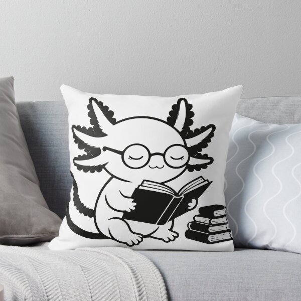 Artikelvorschau, Niedlicher Kawaii-Axolotl-Bücherliebhaber-Aufkleber mit Lesebrille entworfen und verkauft von CutRootCo.