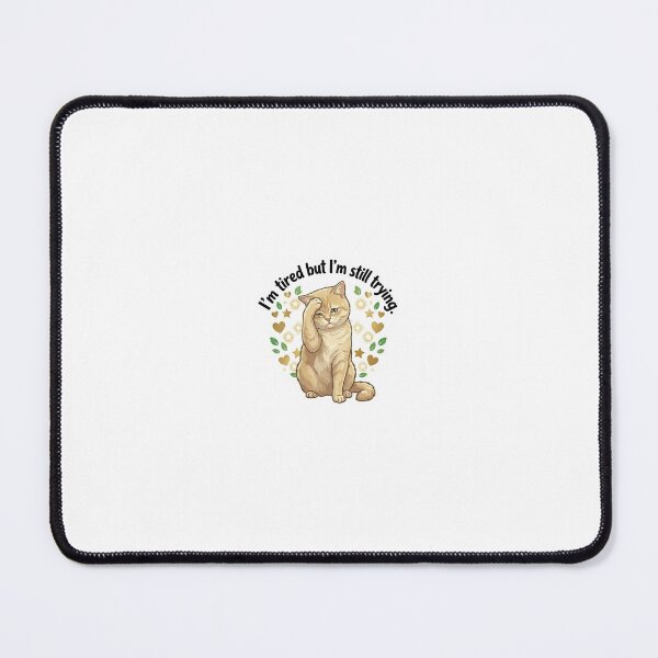Item preview, Tired but still trying expressive cat sticker designed and sold by wildbest.
