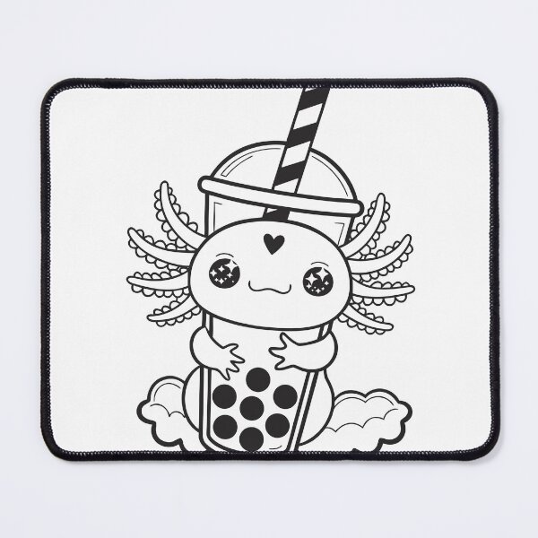 Item preview, Cute Kawaii Axolotl Boba Bubble Tea Lover Sticker designed and sold by CutRootCo.