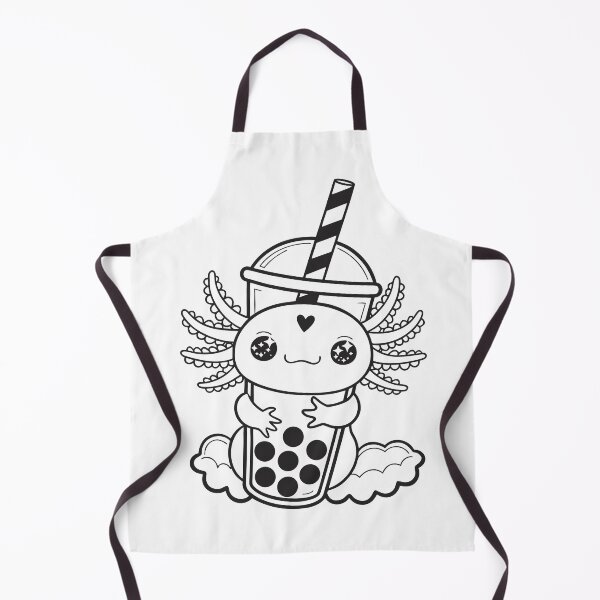 Item preview, Cute Kawaii Axolotl Boba Bubble Tea Lover Sticker designed and sold by CutRootCo.
