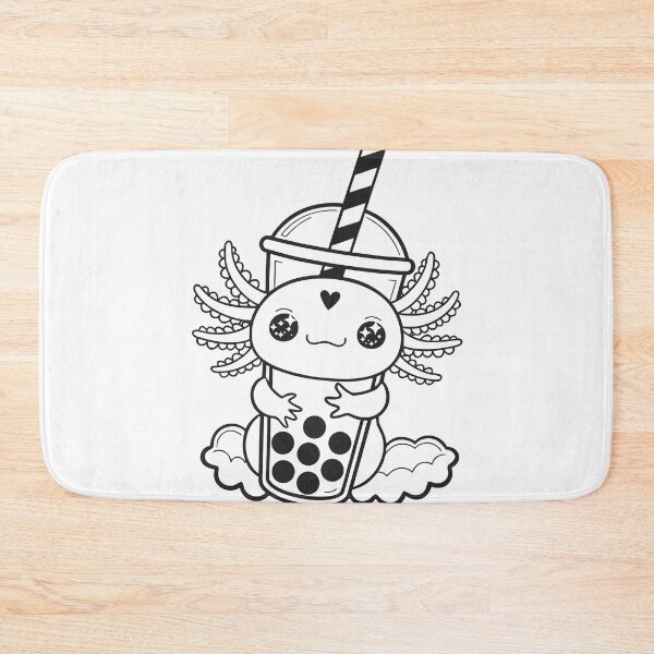 Item preview, Cute Kawaii Axolotl Boba Bubble Tea Lover Sticker designed and sold by CutRootCo.