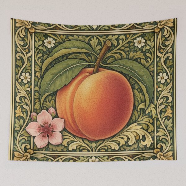 Item preview, Elegant vintage peach art work designed and sold by hollycooper.