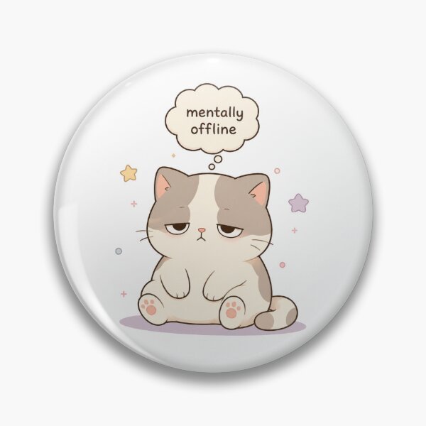 Artikelvorschau, Geistig offline Katze – Süße, müde Kawaii-Katze entworfen und verkauft von MarekoraStudio.