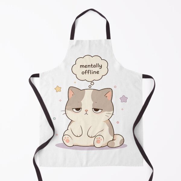 Artikelvorschau, Geistig offline Katze – Süße, müde Kawaii-Katze entworfen und verkauft von MarekoraStudio.