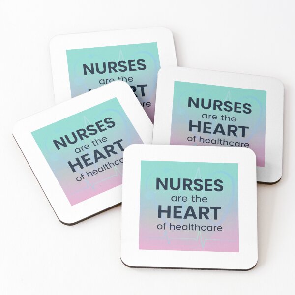 Item preview, `Nurses Are The Heart Of Healthcare - Colorful Nurse Quote Design` designed and sold by Petringo.