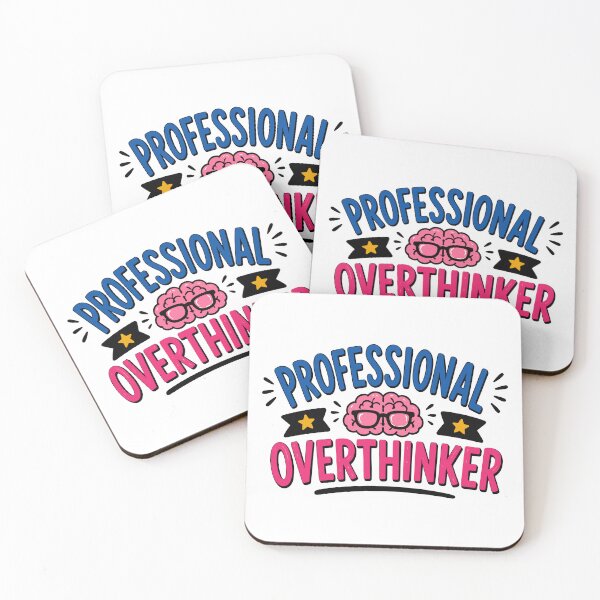 Item preview, Professional Overthinker Funny Anxiety Quote designed and sold by Gift Phrase Studio.