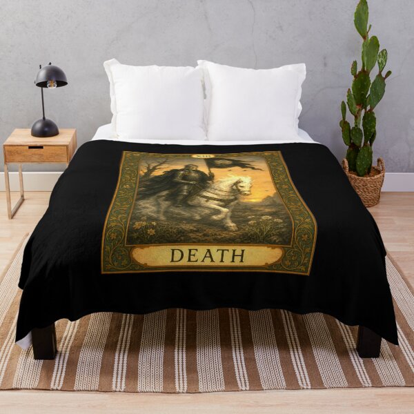 Item preview, Death Tarot Card XIII Art Nouveau Illustration designed and sold by FabcoDesign.