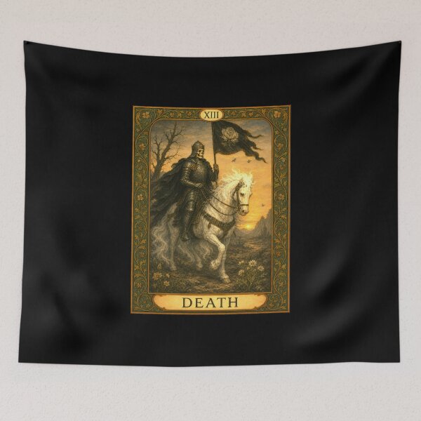 Item preview, Death Tarot Card XIII Art Nouveau Illustration designed and sold by FabcoDesign.