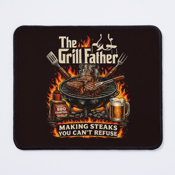 Item preview, Grill Father Making Steaks You Can’t Refuse Funny BBQ Dad Father’s Day designed and sold by NapoliApparel.