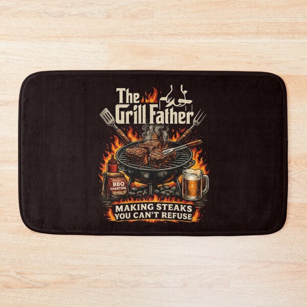Item preview, Grill Father Making Steaks You Can’t Refuse Funny BBQ Dad Father’s Day designed and sold by NapoliApparel.