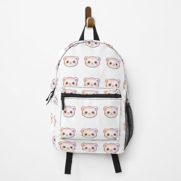 Item preview, Rainbow Pastel Kawaii Ferret Face designed and sold by Owcomm.