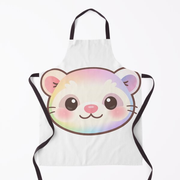 Item preview, Rainbow Pastel Kawaii Ferret Face designed and sold by Owcomm.