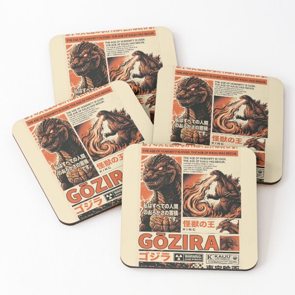 Item preview, Copy of Atomic Monster  Retro Poster - Giant Kaiju Battle Art designed and sold by zumerdiego.