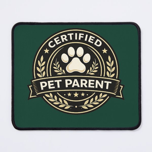 Item preview, Certified Pet Parent Premium Pet Lover Badge Dog Cat Mom T-Shirt designed and sold by warlistop.