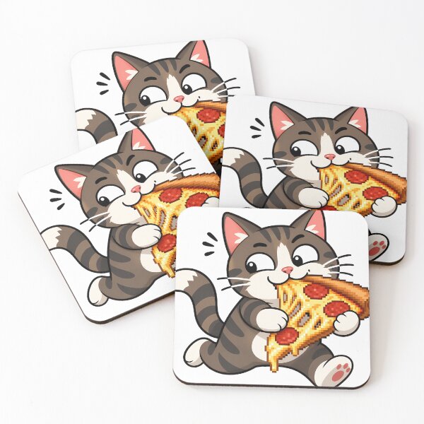 Item preview, Kawaii Pizza Cat – A Greedy Feline on a Cheese Mission designed and sold by Anteverse.