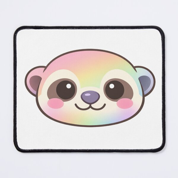 Item preview, Rainbow Pastel Kawaii Cute Chibi Animal Face designed and sold by Owcomm.