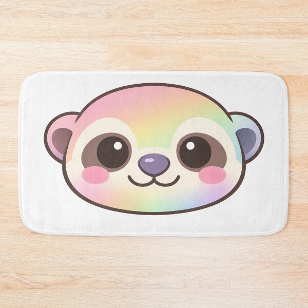 Item preview, Rainbow Pastel Kawaii Cute Chibi Animal Face designed and sold by Owcomm.