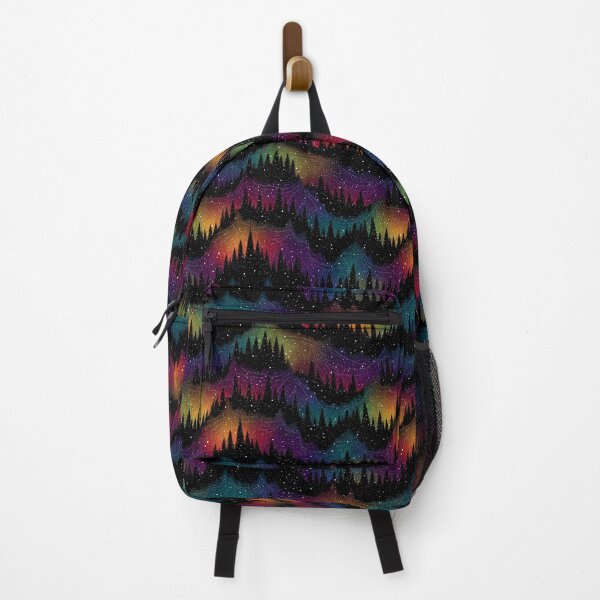 Item preview, Vibrant Northern Lights Forest Starry Night Sky designed and sold by NicolasGlowArt.
