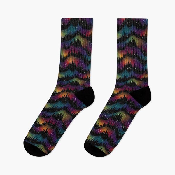 Item preview, Vibrant Northern Lights Forest Starry Night Sky designed and sold by NicolasGlowArt.