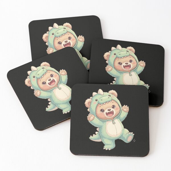Item preview, Cute Dinosaur Bear Kawaii Teddy in Dino Onesie | Adorable Baby Dino Costume Bear Art designed and sold by stylishdzign.