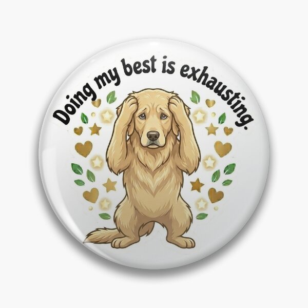 Item preview, Doing my best exhausting standing dog sticker designed and sold by wildbest.