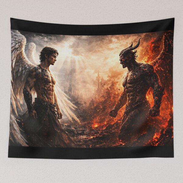 Item preview, Heaven vs Hell Final Confrontation – Angel and Demon Battle designed and sold by thor81pl.