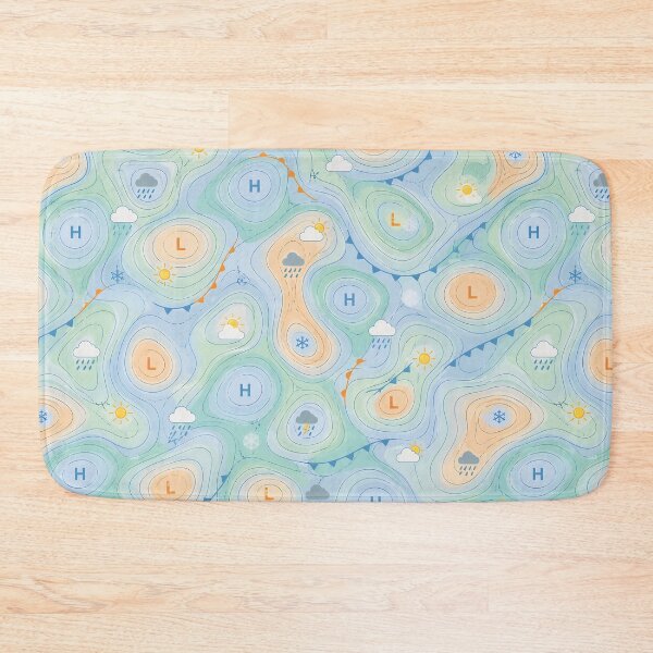 Item preview, Weather map data graphic - Duvet cover - Weather map: Lows and highs designed and sold by Kentala.