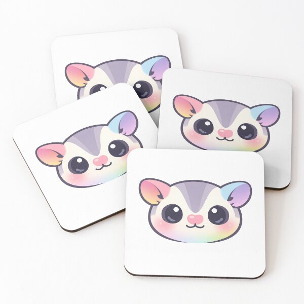 Item preview, Kawaii Rainbow Sugar Glider Face Cute Pastel designed and sold by Owcomm.