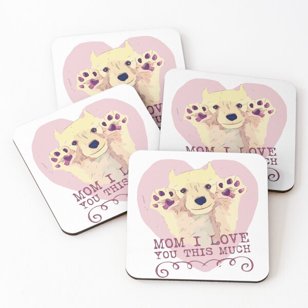 Item preview, Vintage Sketch Polar Bear Mom I Love You This Much designed and sold by clawswithpaws.