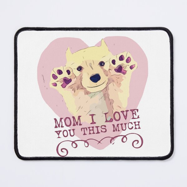 Item preview, Vintage Sketch Polar Bear Mom I Love You This Much designed and sold by clawswithpaws.