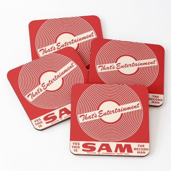 Item preview, Vintage Record Store Poster SAM That’s Entertainment Retro Music Design designed and sold by PIXEL POP DESIGNS - Beyond the Norm!.