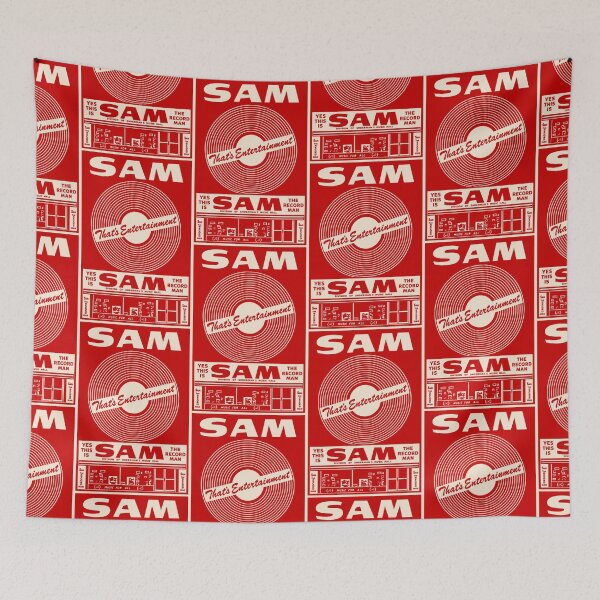 Item preview, Vintage Record Store Poster SAM That’s Entertainment Retro Music Design designed and sold by PIXEL POP DESIGNS - Beyond the Norm!.