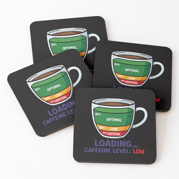 Item preview, Funny Coffee Battery Level Critical Caffeine Art designed and sold by Andreza NativeHue Oficial.