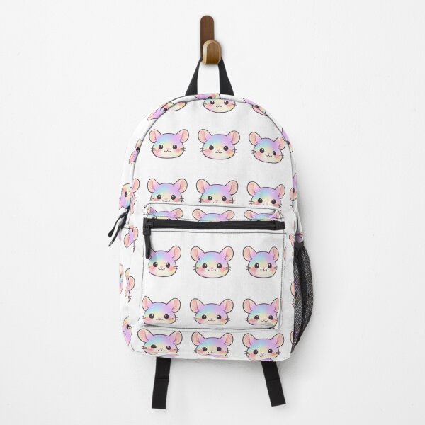 Item preview, Pastel Rainbow Mouse Face Kawaii Cute Chibi Animal Head designed and sold by Owcomm.