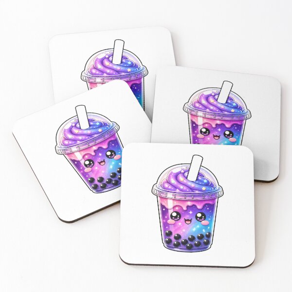 Item preview,  Cute Colorful Galaxy Boba Tea – Kawaii Bubble Tea Illustration designed and sold by BobaBunny76.