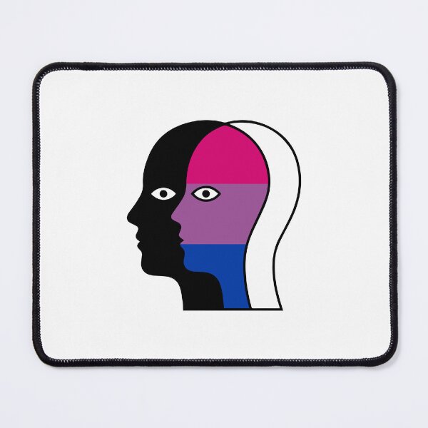 Item preview, Overlapping Faces Bisexual Pride Flag - Silhouette Profile Art designed and sold by Cannaxes Studio.