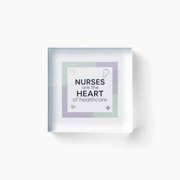 Item preview, `Nurses Are The Heart Of Healthcare - Pastel Nurse Quote Design` designed and sold by Petringo.
