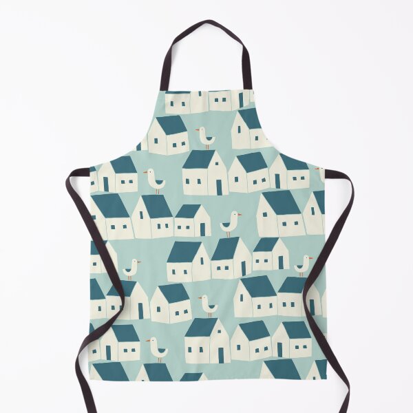 Item preview, Rooftop Seagulls - blue & cream designed and sold by Johanna Kindvall.