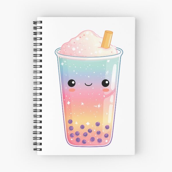 Item preview,  Cute Colorful Boba Tea – Kawaii Bubble Tea Illustration designed and sold by BobaBunny76.