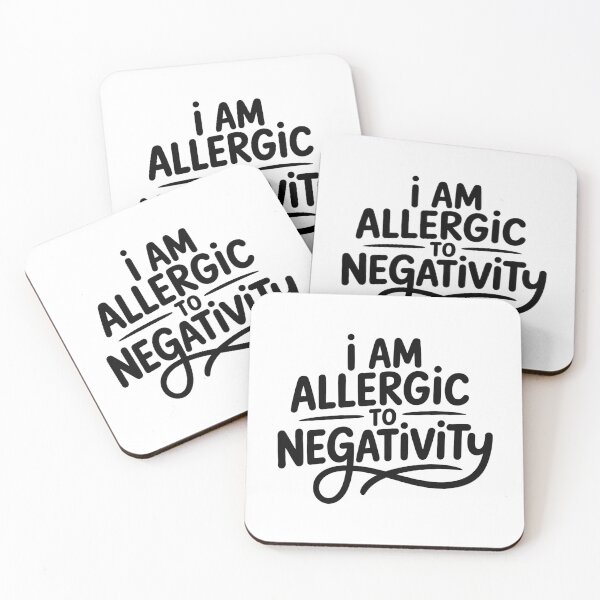 Item preview, I Am Allergic To Negativity Positive Quote Funny Introvert Humor Design designed and sold by Cool-cat-art.