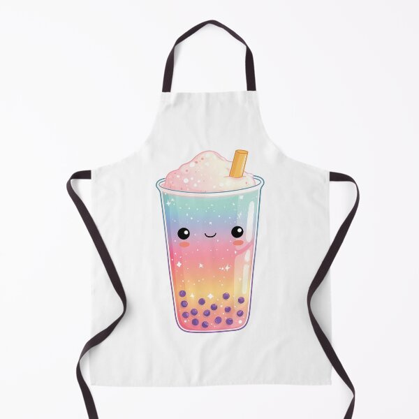 Item preview,  Cute Colorful Boba Tea – Kawaii Bubble Tea Illustration designed and sold by BobaBunny76.