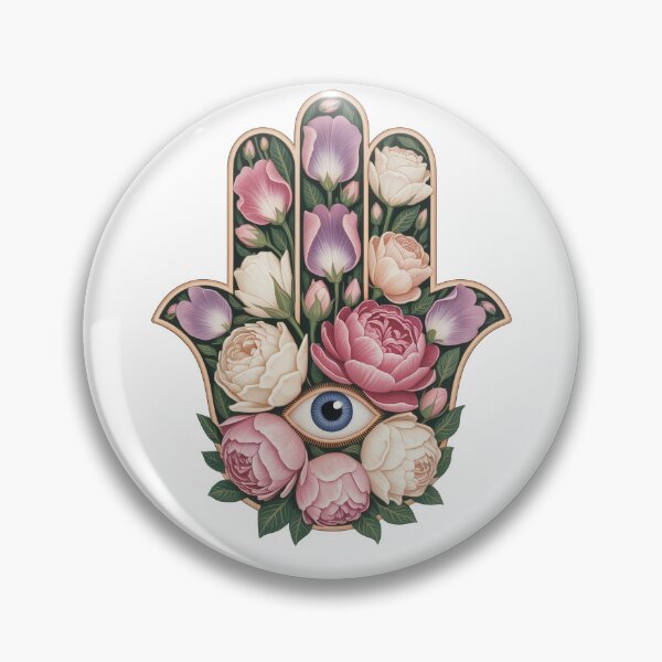 Item preview, Floral Hamsa with Eye Symbol designed and sold by jkrphoto.